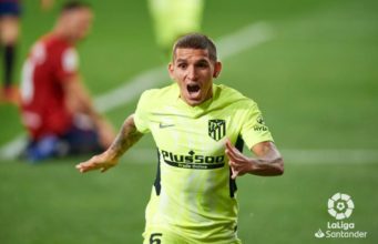 Torreira celebra un gol con el Atlético