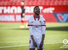 En-Nesyri celebrando un gol con el Sevilla