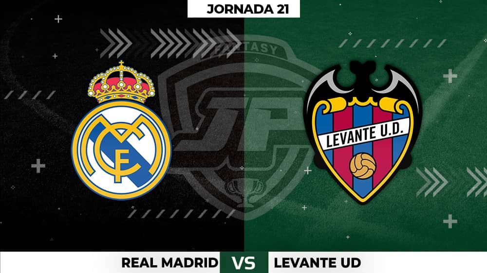 Alineaciones Real Madrid - Levante Jornada 21