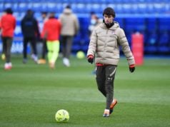 Joao Félix en un calentamiento