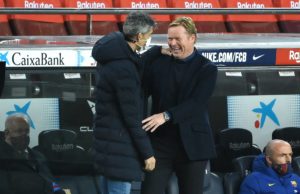 Alguacil y Koeman saludándose en su último encuentro