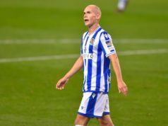 Guridi en el partido frente al Betis