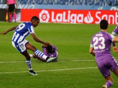 Isak durante el partido ante el Betis