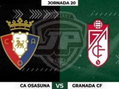 Alineaciones Osasuna - Granada Jornada 20