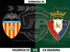 Alineaciones Valencia - Osasuna Jornada 19