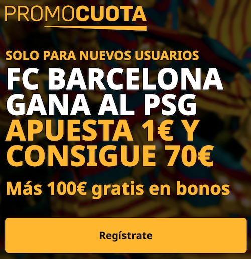 PromoCuota Barcelona - PSG en Betfair: ¡Gana 70€ apostando ...