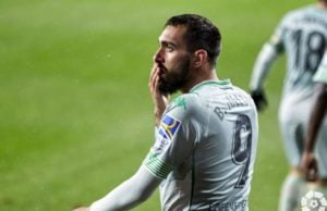 Borja Iglesias celebra un gol