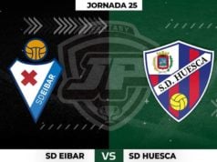 Alineaciones Eibar - Huesca Jornada 25