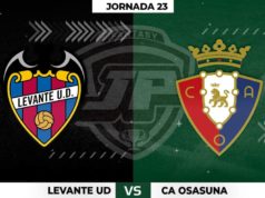 Alineaciones Levante - Osasuna Jornada 23