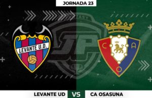 Alineaciones Levante - Osasuna Jornada 23