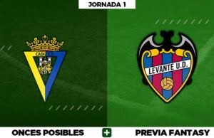 Alineaciones Cádiz - Levante en Biwenger, Comunio y Fantasy