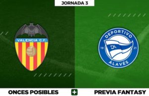 Alineaciones Valencia - Alavés en Biwenger, Comunio y Fantasy