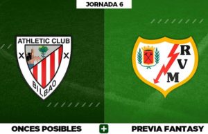 Alineaciones Posibles del Athletic - Rayo - Jornada 6