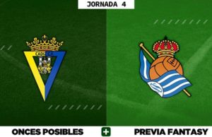 Alineaciones Posibles del Cádiz - Real Sociedad - Jornada 4