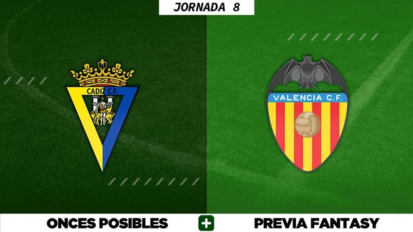 Alineaciones Posibles del Cádiz - Valencia - Jornada 8