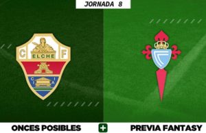 Alineaciones Posibles del Elche - Celta - Jornada 8