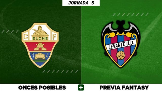 Alineaciones Posibles del Elche - Levante - Jornada 5