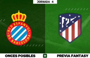 Alineaciones Posibles del Espanyol - Atlético - Jornada 4