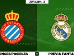 Alineaciones Posibles del Espanyol - Real Madrid - Jornada 8