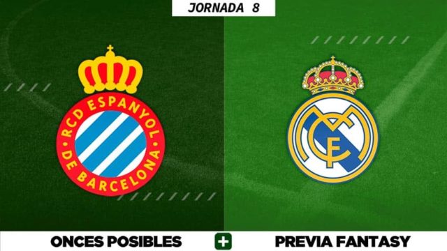 Alineaciones Posibles del Espanyol - Real Madrid - Jornada 8