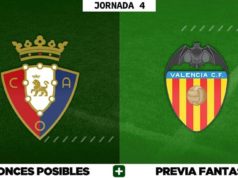 Alineaciones Posibles del Osasuna - Valencia - Jornada 4