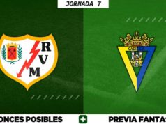 Alineaciones Posibles del Rayo - Cádiz - Jornada 7