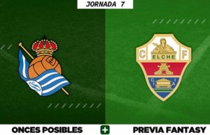 Alineaciones Posibles del Real Sociedad - Elche - Jornada 7