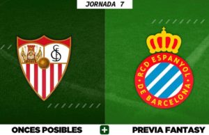 Alineaciones Posibles del Sevilla - Espanyol - Jornada 7