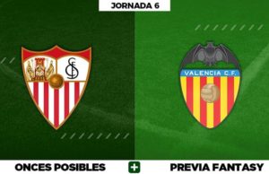 Alineaciones Posibles del Sevilla - Valencia - Jornada 6