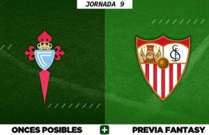 Alineaciones Posibles del Celta - Sevilla - Jornada 9