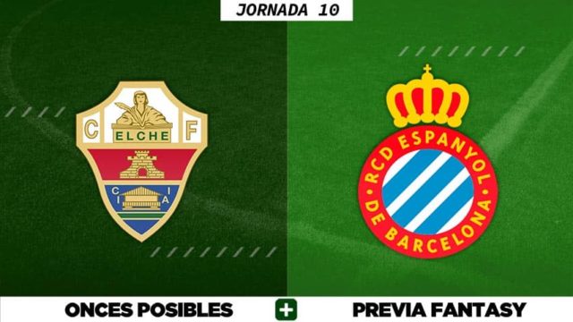 Alineaciones Posibles del Elche - Espanyol - Jornada 10