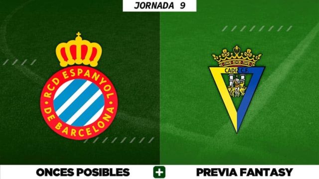 Alineaciones Posibles del Espanyol - Cádiz - Jornada 9