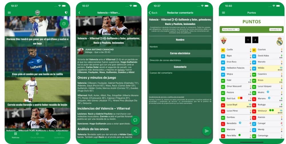 App de Jornada Perfecta en iOS