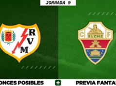 Alineaciones Posibles del Rayo Vallecano - Elche - Jornada 9