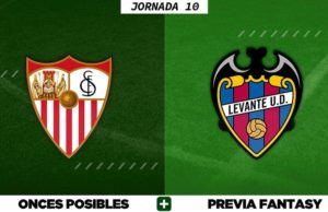 Alineaciones Posibles del Sevilla - Levante - Jornada 10