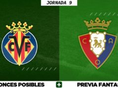 Alineaciones Posibles del Villarreal - Osasuna - Jornada 9