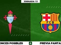 Alineaciones Posibles del Celta - Barça - Jornada 13