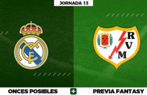 Alineaciones Posibles del Real Madrid - Rayo - Jornada 13
