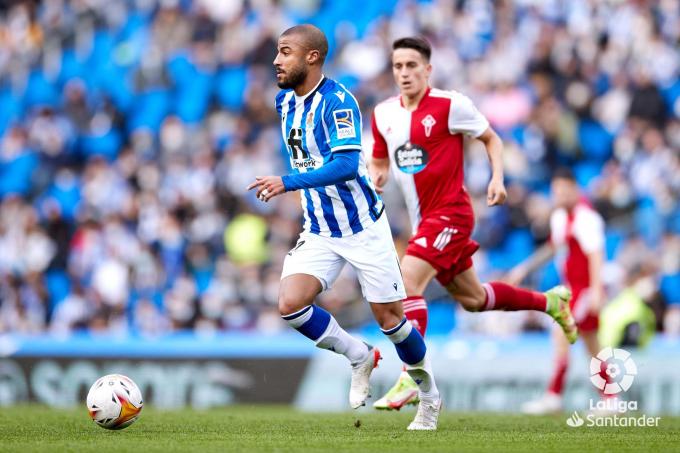 Rafinha, en su debut con la Real Sociedad