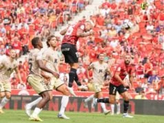 Maffeo en la acción de su gol