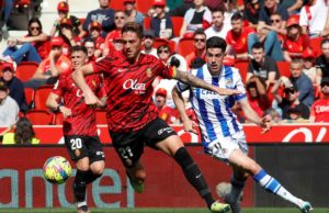 Raíllo en un partido de Liga ante la Real Sociedad