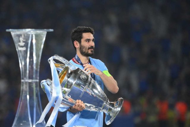 Gündogan en la final de Champions con el Manchester City