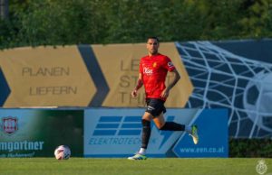 Omar Mascarell, en un partido con el RCD Mallorca