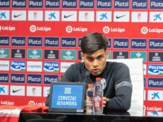 Matías Arezo en su presentación con el Granada CF