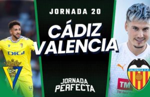 Alineaciones Probables Cádiz - Valencia jornada 20 LaLiga