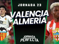 Alineaciones Probables Valencia - Almería jornada 23 LaLiga