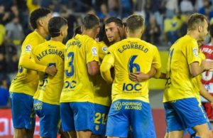 Eric Curbelo, en un partido con Las Palmas de Liga