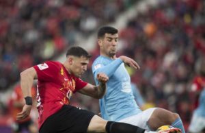 Gio González en un partido de Liga con el Mallorca