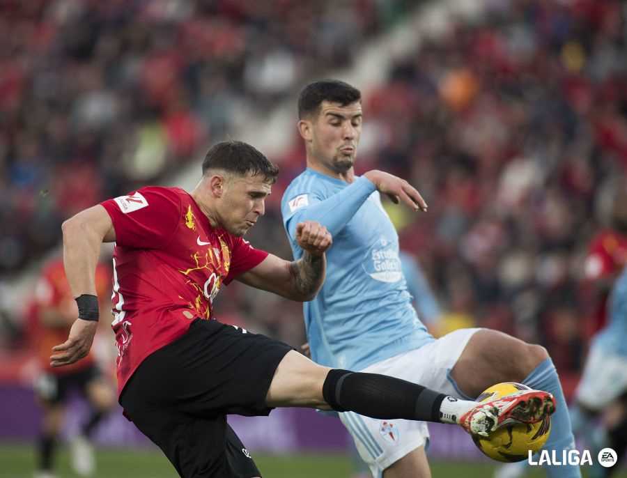 Gio González en un partido de Liga con el Mallorca