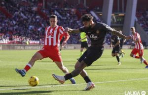 Samú Costa, en un partido con el Mallorca de La Liga